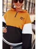 Women\'s sports set with a hood, mustard FI599 - Online store - Boutique